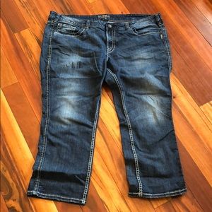 Silver twisted capri size 24